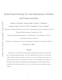 Seeded Graph Matching Via Joint Optimization of Fidelity and
  Commensurability