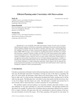 Efficient Planning under Uncertainty with Macro-actions