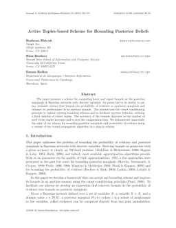 Active Tuples-based Scheme for Bounding Posterior Beliefs