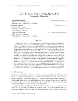 A Model-Based Active Testing Approach to Sequential Diagnosis