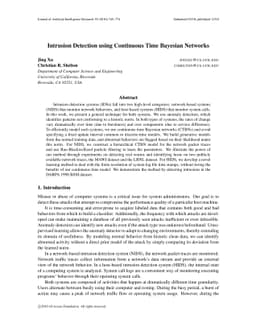 Intrusion Detection using Continuous Time Bayesian Networks