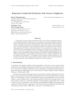 Regression Conformal Prediction with Nearest Neighbours