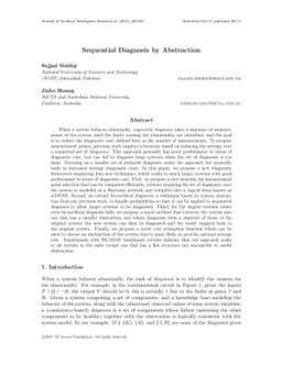 Sequential Diagnosis by Abstraction
