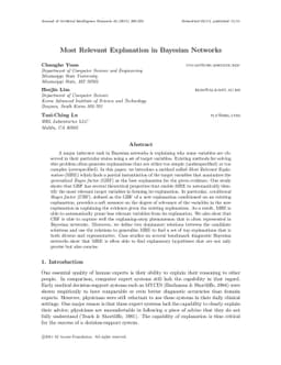 Most Relevant Explanation in Bayesian Networks