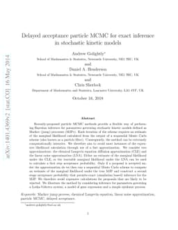 Delayed acceptance particle MCMC for exact inference in stochastic
  kinetic models