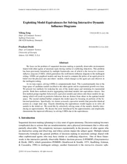 Exploiting Model Equivalences for Solving Interactive Dynamic Influence
  Diagrams