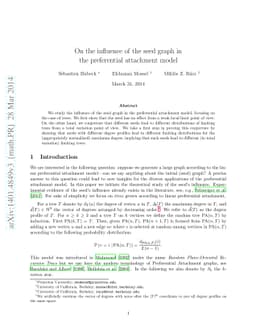 On the influence of the seed graph in the preferential attachment model
