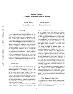 Spoiled Onions: Exposing Malicious Tor Exit Relays