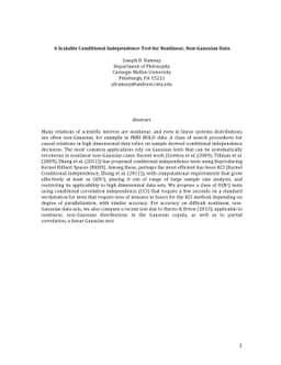 A Scalable Conditional Independence Test for Nonlinear, Non-Gaussian
  Data