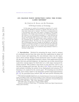 On change point detection using the fused lasso method