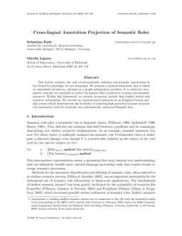 Cross-lingual Annotation Projection for Semantic Roles