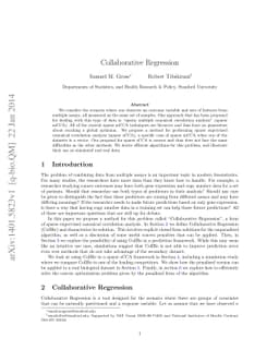 Collaborative Regression