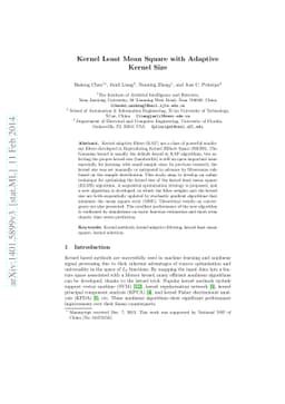 Kernel Least Mean Square with Adaptive Kernel Size