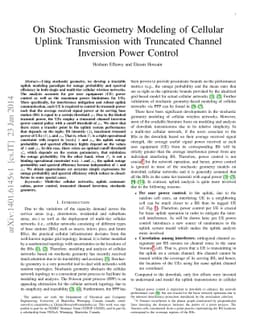 On Stochastic Geometry Modeling of Cellular Uplink Transmission with
  Truncated Channel Inversion Power Control