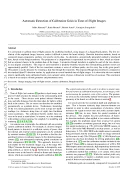 Automatic Detection of Calibration Grids in Time-of-Flight Images