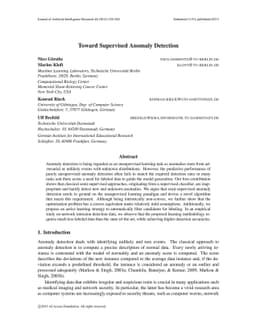 Toward Supervised Anomaly Detection