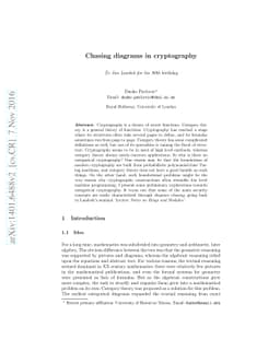 Chasing diagrams in cryptography