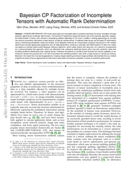Bayesian CP Factorization of Incomplete Tensors with Automatic Rank
  Determination