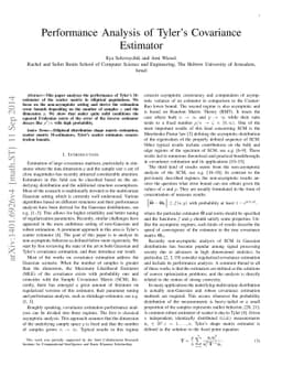 Performance Analysis of Tyler's Covariance Estimator