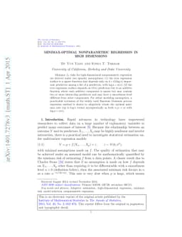 Minimax-optimal nonparametric regression in high dimensions