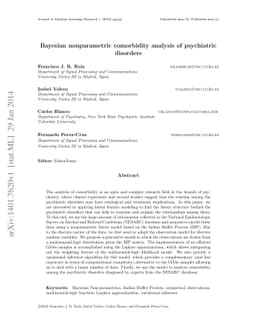 Bayesian nonparametric comorbidity analysis of psychiatric disorders