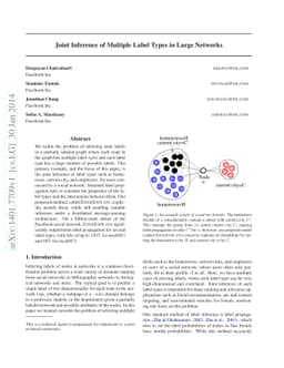 Joint Inference of Multiple Label Types in Large Networks