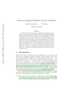 Maximum Margin Multiclass Nearest Neighbors
