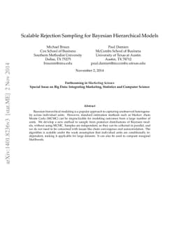 Scalable Rejection Sampling for Bayesian Hierarchical Models
