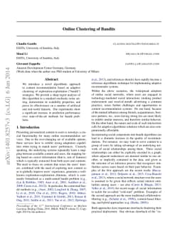 Online Clustering of Bandits