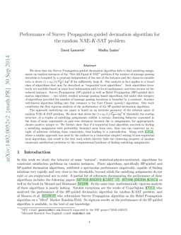 Performance of the Survey Propagation-guided decimation algorithm for
  the random NAE-K-SAT problem