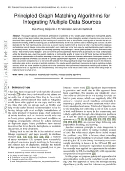 Principled Graph Matching Algorithms for Integrating Multiple Data
  Sources