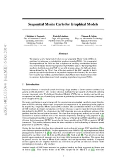 Sequential Monte Carlo for Graphical Models