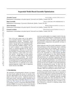 Sequential Model-Based Ensemble Optimization