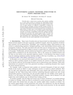 Discovering Latent Network Structure in Point Process Data