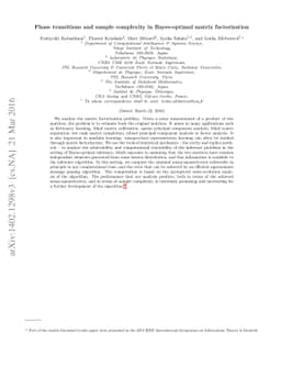 Phase transitions and sample complexity in Bayes-optimal matrix
  factorization