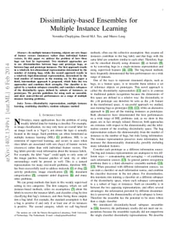 Dissimilarity-based Ensembles for Multiple Instance Learning