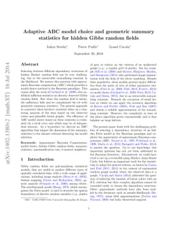 Adaptive ABC model choice and geometric summary statistics for hidden
  Gibbs random fields