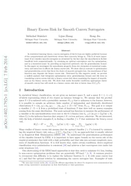 Binary Excess Risk for Smooth Convex Surrogates