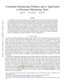 Correlated Orienteering Problem and it Application to Persistent
  Monitoring Tasks
