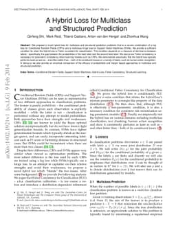 A Hybrid Loss for Multiclass and Structured Prediction