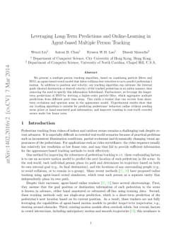 Leveraging Long-Term Predictions and Online-Learning in Agent-based
  Multiple Person Tracking