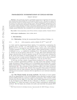 Probabilistic Interpretation of Linear Solvers