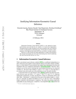 Justifying Information-Geometric Causal Inference