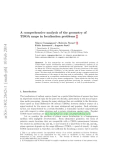A comprehensive analysis of the geometry of TDOA maps in localisation
  problems