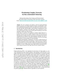 Partitioning Complex Networks via Size-constrained Clustering