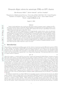 Petascale elliptic solvers for anisotropic PDEs on GPU clusters