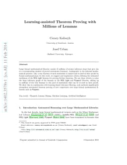 Learning-assisted Theorem Proving with Millions of Lemmas