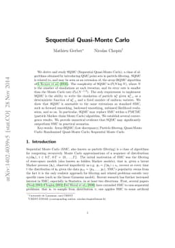Sequential Quasi-Monte Carlo