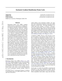 Stochastic Gradient Hamiltonian Monte Carlo