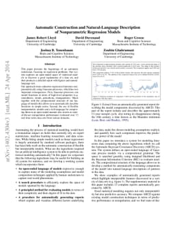 Automatic Construction and Natural-Language Description of Nonparametric
  Regression Models